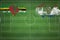 Dominica vs Paraguay Soccer Match, national colors, national flags, soccer field, football game, Copy space