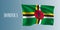 Dominica waving flag vector illustration. Iconic design element