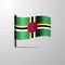 Dominica waving Shiny Flag design vector