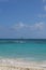 Dominican beach blue water line view