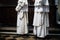 Dominican monks, detail of the monastic habit, monastic order of