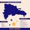 Dominican Republic - American Continent Countries. Covid-29, Corona Virus Map Infographic Vector Template EPS 10