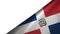 Dominican Republic flag right side with blank copy space