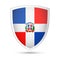 Dominican Republic Flag Vector Shield Icon