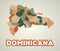 Dominicana poster in retro style.