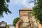 Domininkon vienuolynas. The ruins of Trakai Peninsula Castle located on a peninsula between southern Lake Galv and Lake Luka in