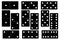 Domino black set vector illustration on white background