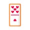 Domino five by one hearts bone cookie with heart for Valentine`s Day or wedding