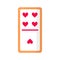 Domino four by one hearts bone cookie with heart for Valentine`s Day or wedding
