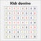 Domino game with pictures easter eggs for children, fun education game for kids, preschool activity, task for the development of