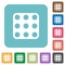 Domino nine rounded square flat icons