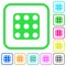 Domino nine vivid colored flat icons