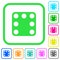 Domino seven vivid colored flat icons