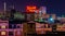 The Domino Sugars Factory at night from Federal Hill, Baltimore, Maryland