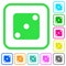 Domino three vivid colored flat icons