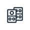 domino vector icon. domino editable stroke. domino linear symbol for use on web and mobile apps, logo, print media. Thin line