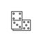 Dominoes line icon