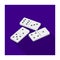 Dominoes for playing in the casino. Gambling for money.Kasino single icon in flat style vector symbol stock illustration