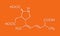 Domoic acid algae poison molecule. Responsible for amnesic shellfish poisoning ASP. Skeletal formula.