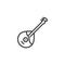 Domra musical instrument line icon