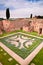 Domus Augustana gardens and ruins in palatine hill at Rome