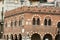 The Domus Mercatorum with crenellations and portico in Verona.