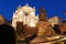 Don Bosco statue at dusk