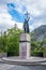 Don Pelayo statue in Covadonga, Picos de Europa mountains