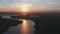 Don river at sunset from above, stunning landscape, Starocherkasskaya, Russia