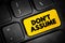 Don\\\'t Assume text button on keyboard, concept background