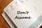 Don\'t assume write on notebook