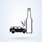 Don`t drive drunk. Car Accident White Background With