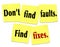 Don\'t Find Faults Find Fixes Saying Quote Sticky Notes