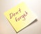 Don\'t forget note