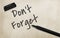 Don\'t Forget Notice Reminder Words Graphic Concept