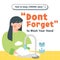 Don`t Forget To Wash Your Hand Corona Covid-19 Safety Campaign Vector Illustration