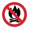 Don`t light fire sign - vector illustration