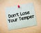 Don\' t Lose Your Temper Message