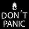 Don`t panic. Funny face and text