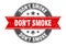 don\\\'t smoke round stamp with ribbon. label sign