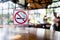 Don\'t smoke sign No smoking sign in cafe