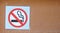 Don`t smoke sign on wood background