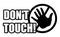 Don`t Touch! Illustration of hand and prohibition sign as important measure during coronavirus