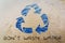 Don\'t waste water (recycle symbol)