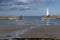 Donaghadee harbour in Northern Ireland at low tide