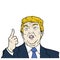 Donald Trump, The 45th President of The United States, Flat Design Vector Illustration