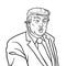 Donald Trump Hand Drawing Vector Caricature Portrait