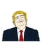 Donald Trump President of United States of America, Flat Design Illustration, Editorial