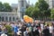 Donald Trump Protest London July 13, 2018 : Donald Trump baby blimp protest Westminster, london, July 13, 2018 in London, Eng