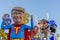 Donald Trump is about to be gored by a bull at the Carnival of Viareggio, Italy